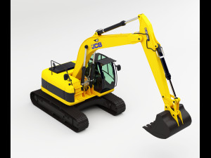 Jcb-jz255 excavator rigged 3D 모델