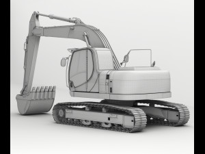 Jcb-jz255 excavator rigged 3D 모델