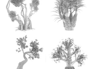 pack of trees Modelo 3D