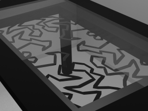 glass table Modèle 3D