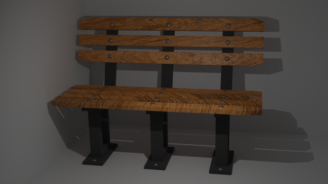 bench Model 3D .c4d .max .obj .3ds .fbx .stl .blend 