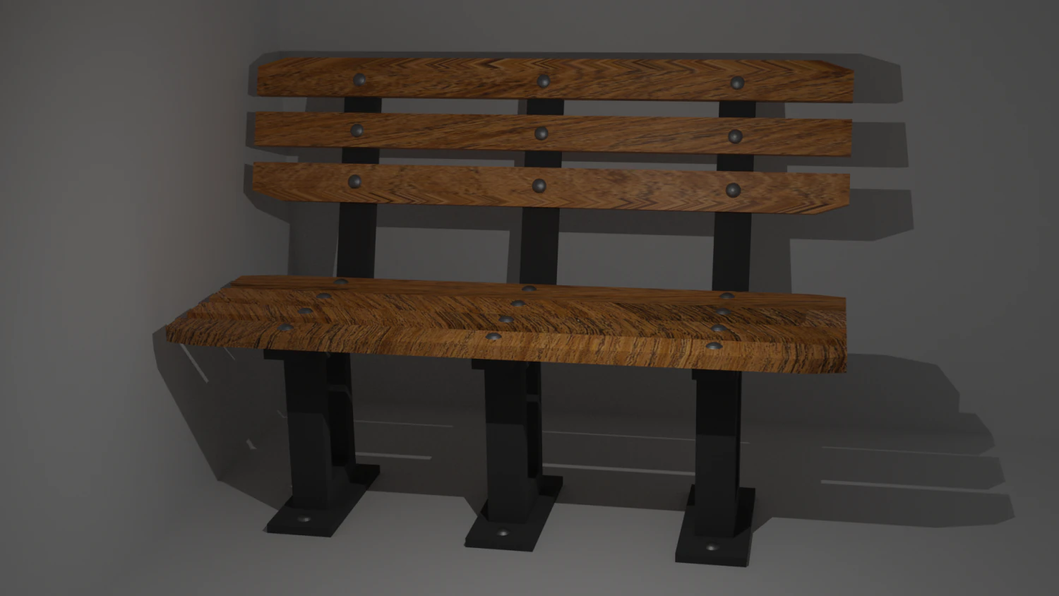 벤치 3D 모델 .c4d .max .obj .3ds .fbx .stl .blend 