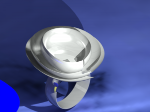 abstraction of a flower - ring 5 - anillo 3D 프린트 모델