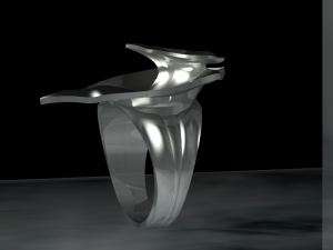 leaves - ring 21 - anillo 3D Модель