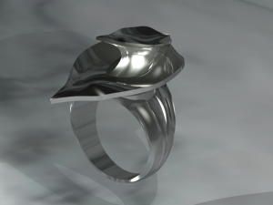 leaves - ring 21 - anillo 3D Модель