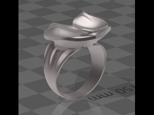 leaves - ring 21 - anillo 3D Модель