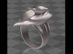 leaves - ring 21 - anillo 3D Модель