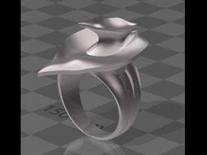 leaves - ring 21 - anillo 3D Model