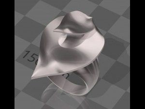 leaves - ring 21 - anillo 3D Модель