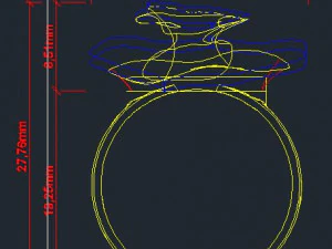 leaves - ring 21 - anillo 3D Model