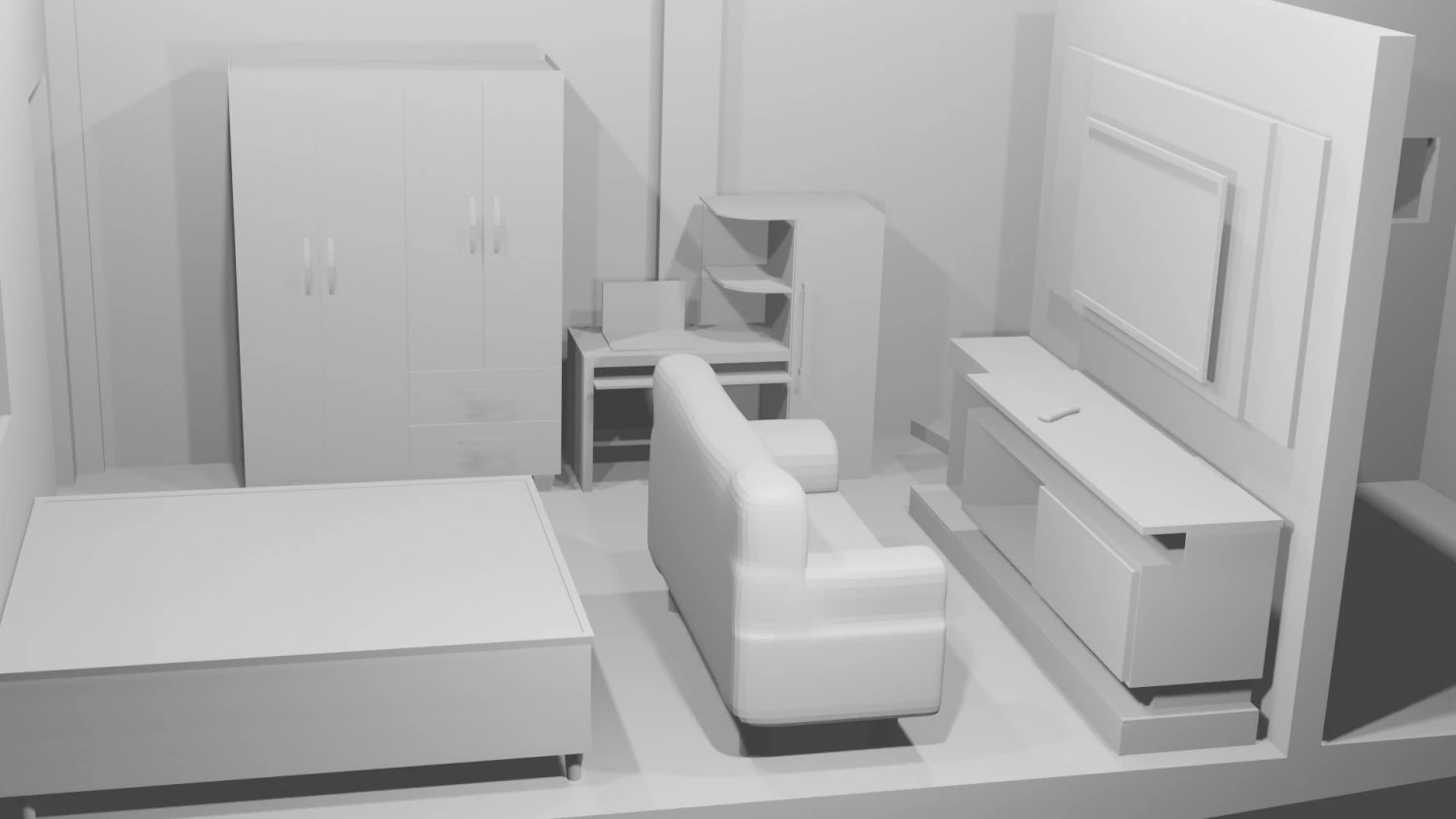 quarto de favela Modelo 3D .c4d .max .obj .3ds .fbx .stl .blend 