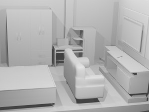 quarto de favela 3D Model