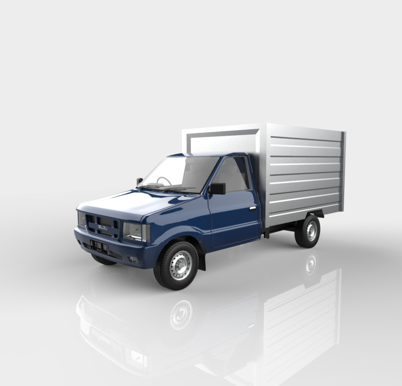 Isuzu Panther Kotak BOX pickup 3D 模型 .c4d .max .obj .3ds .fbx .stl .blend 