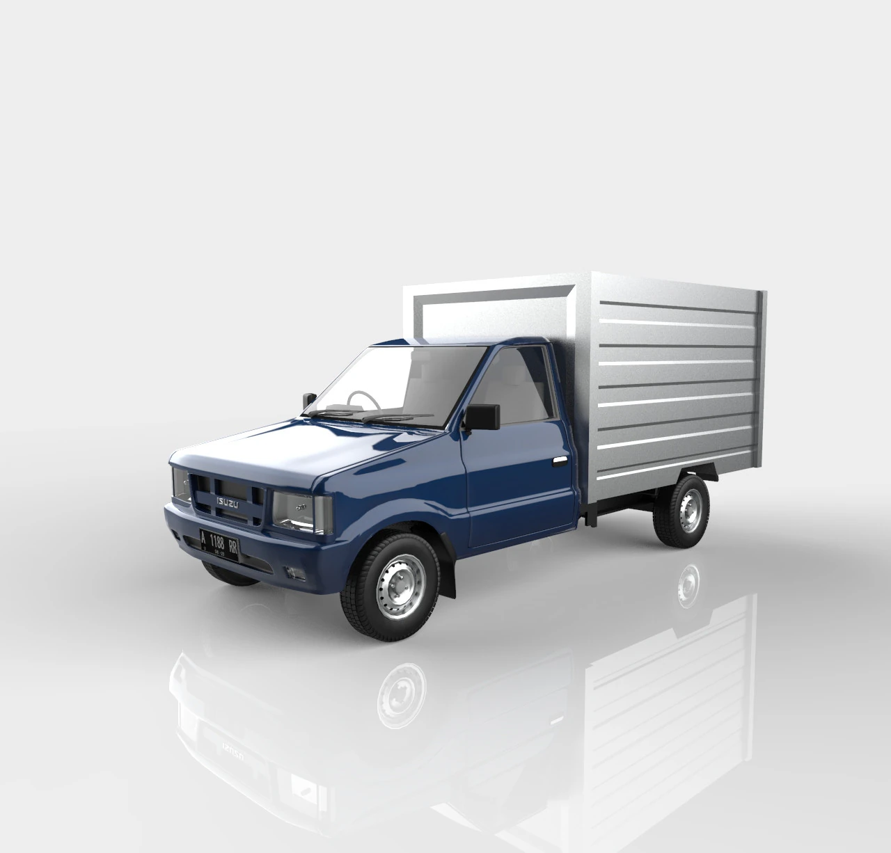 Isuzu Panther Kotak BOX pickup 3D Model .c4d .max .obj .3ds .fbx .stl .blend 