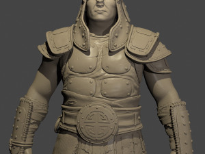 Mongol Warrior Highpoly sculpt Modelo 3D