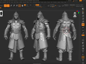 Mongol Warrior Highpoly sculpt 3D Model