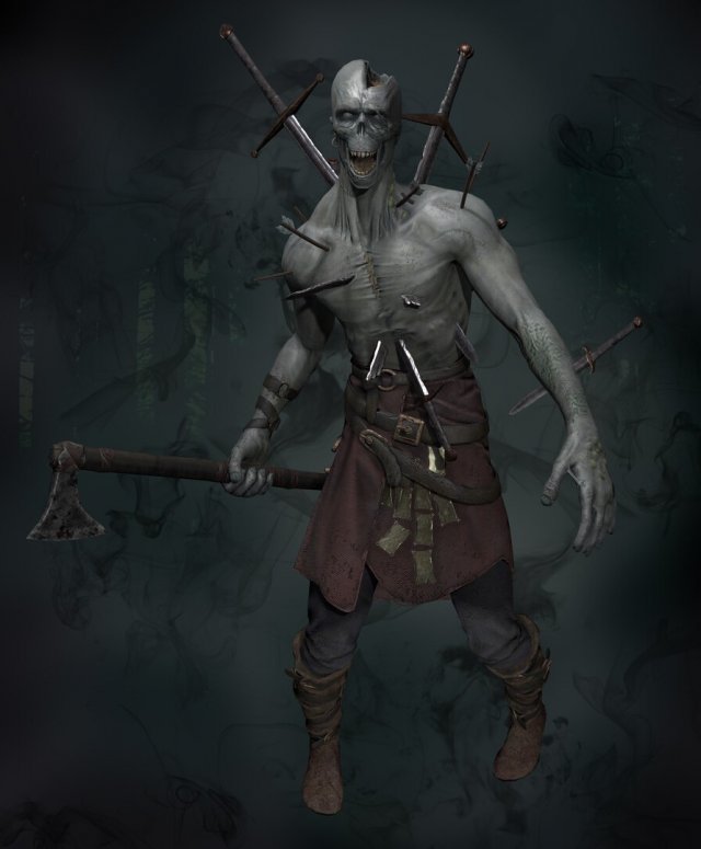 Undead 3D Model .c4d .max .obj .3ds .fbx .stl .blend 