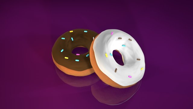 donut 3D Model .c4d .max .obj .3ds .fbx .stl .blend 
