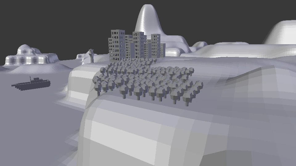 city on an island 3D Model .c4d .max .obj .3ds .fbx .stl .blend