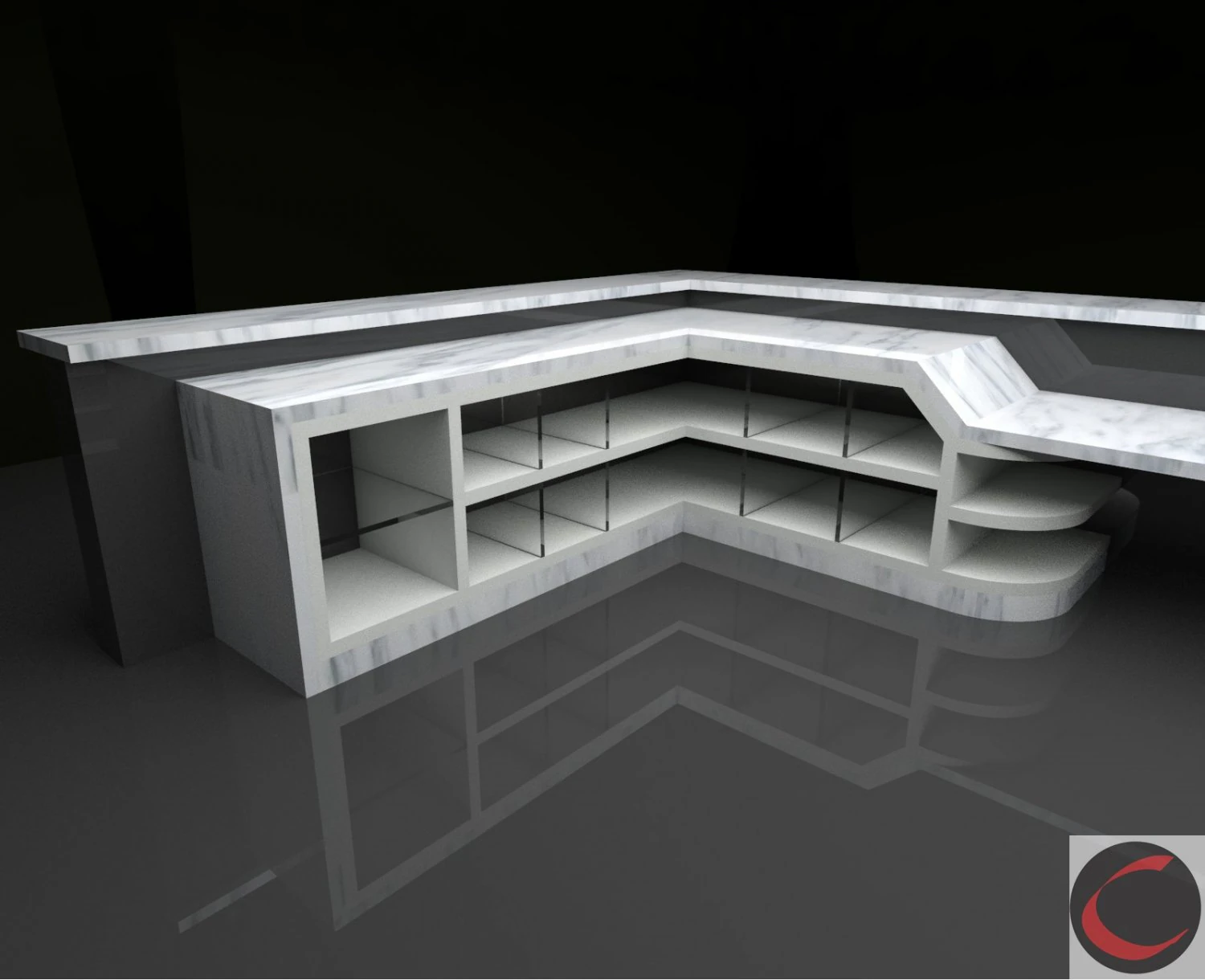 balcony 3D Model .c4d .max .obj .3ds .fbx .stl .blend 