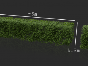 hedges shrubs pack Modello 3D