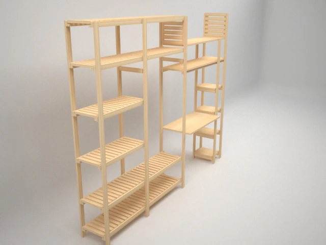 bookcase 3D Model .c4d .max .obj .3ds .fbx .stl .blend 