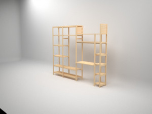 bookcase Model 3D