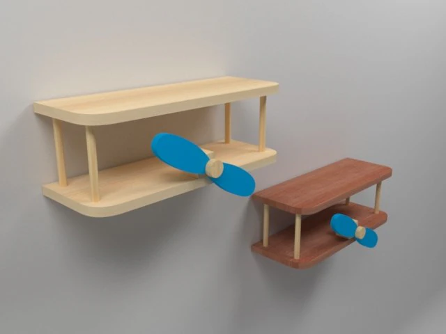 airplane shelf 3D Model .c4d .max .obj .3ds .fbx .stl .blend