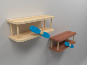 airplane shelf Modèle 3D