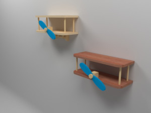 airplane shelf Modelo 3D