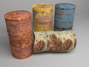 metal barrels Modèle 3D