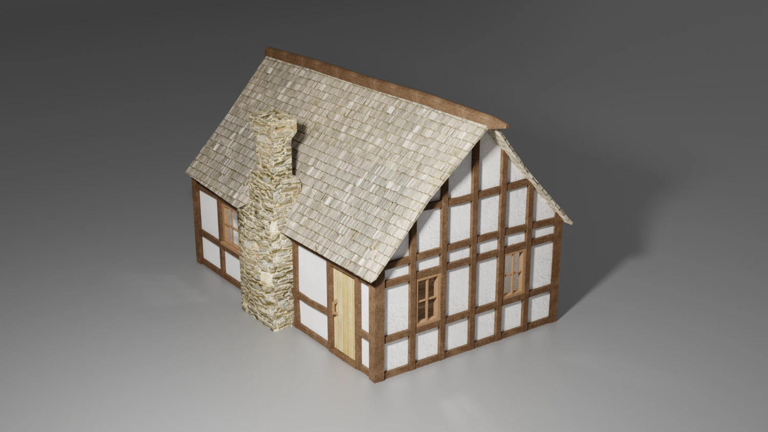 medieval house 3D Model .c4d .max .obj .3ds .fbx .stl .blend 