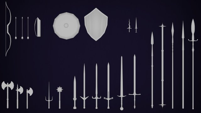medieval pack Modelo 3D .c4d .max .obj .3ds .fbx .stl .blend 