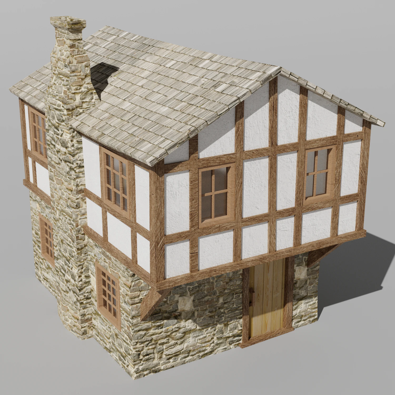 medieval house 3D Model .c4d .max .obj .3ds .fbx .stl .blend 