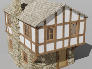 medieval house 3D मॉडल