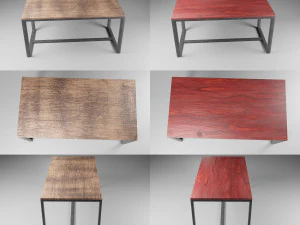 로프트 스타일 테이블 3D 모델