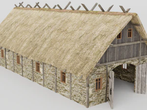 medieval barn 3D Model