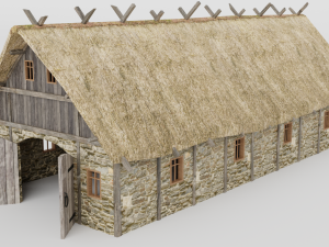 medieval barn 3D 모델