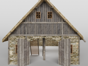 medieval barn 3D 모델