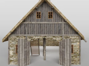 medieval barn 3D Model
