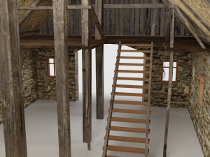 medieval barn 3D 모델