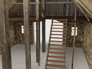 medieval barn 3D Model