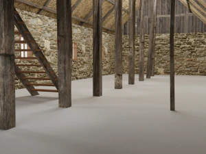 medieval barn 3D Model