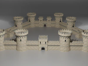 castelo medieval Modelo 3D