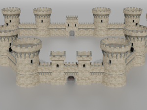 medieval castle 3D मॉडल