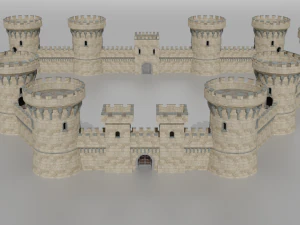 medieval castle 3D Model