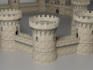 medieval castle 3D मॉडल