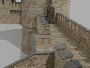 medieval castle 3D मॉडल