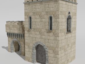 medieval castle 3D मॉडल