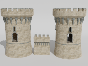 medieval castle 3D मॉडल